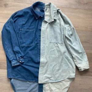 Two Toned Denim Shirt